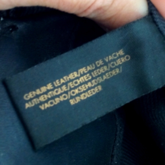 Vintage Leather Co. Liz Claiborne Black Genuine Leather Shoulder Bag Work VTG - Picture 3 of 15